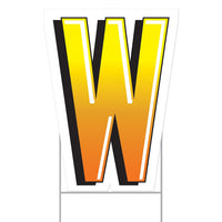 Beistle Plastic W Party Yard Sign