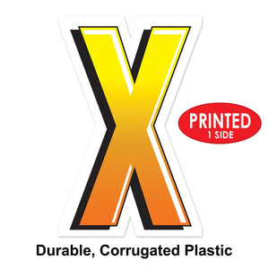 Bulk Plastic X Yard Sign (Case of 3) by Beistle