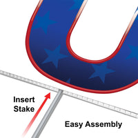 Bulk Plastic USA Yard Sign (Case of 6) by Beistle