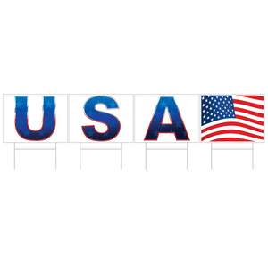 Beistle Plastic USA Party Yard Sign