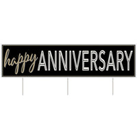Beistle Plastic Jumbo Happy Anniv Yard Sign