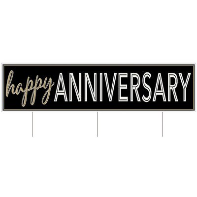 Beistle Plastic Jumbo Happy Anniv Yard Sign