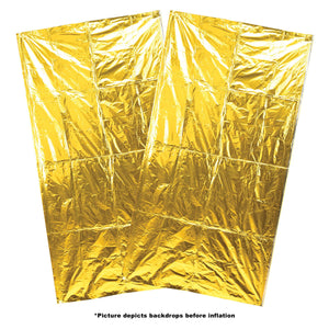 Bulk Gold Foil Balloon Backdrops (12 Pkgs Per Case) by Beistle