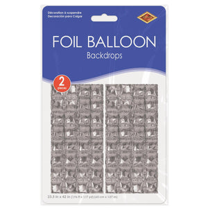 Bulk Silver Foil Balloon Backdrops (12 Pkgs Per Case) by Beistle
