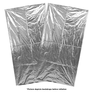 Bulk Silver Foil Balloon Backdrops (12 Pkgs Per Case) by Beistle