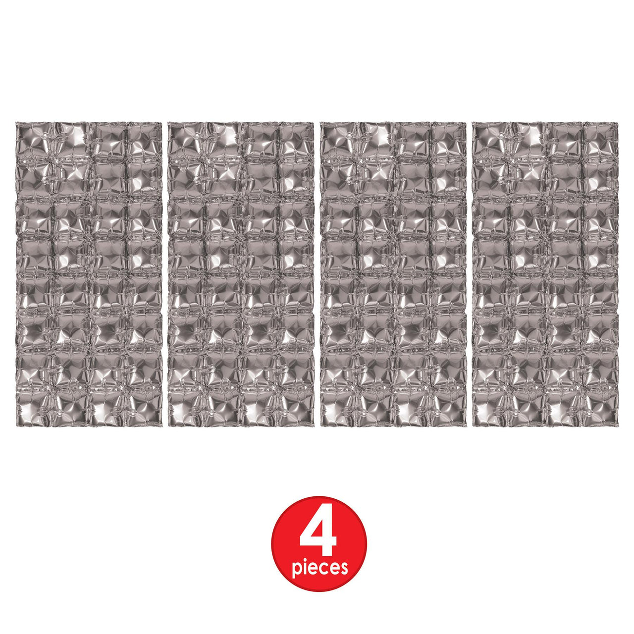 Bulk Silver Foil Balloon Backdrops (12 Pkgs Per Case) by Beistle