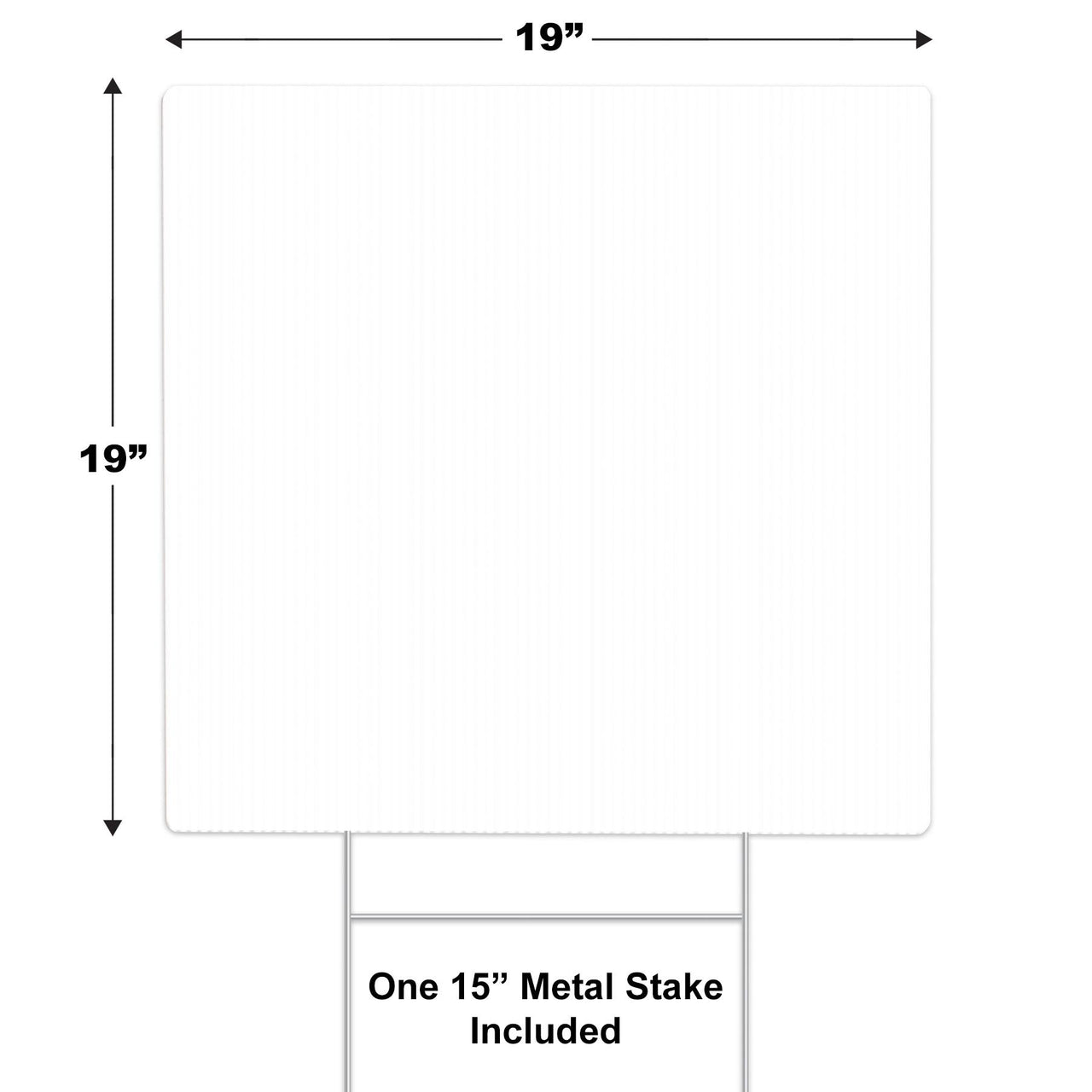 Bulk Plastic Blank Yard Sign (Case of 6) by Beistle