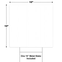 Bulk Plastic Blank Yard Sign (Case of 6) by Beistle