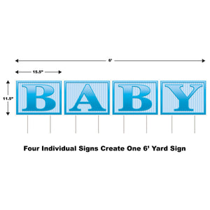 Bulk Plastic Baby Yard Sign (Case of 6) by Beistle