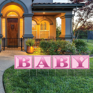 Bulk Plastic Baby Yard Sign (Case of 6) by Beistle