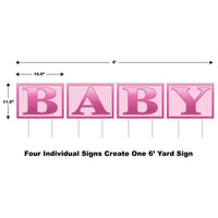 Bulk Plastic Baby Yard Sign (Case of 6) by Beistle