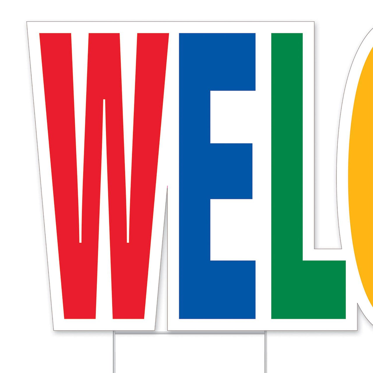 Bulk Plastic Jumbo Welcome Home Yard Sign Set (Case of 4) by Beistle