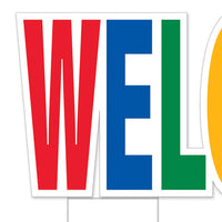 Bulk Plastic Jumbo Welcome Home Yard Sign Set (Case of 4) by Beistle