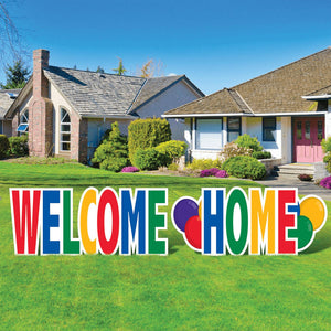 Bulk Plastic Jumbo Welcome Home Yard Sign Set (Case of 4) by Beistle