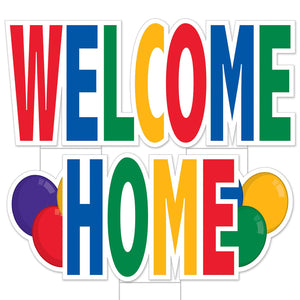 Beistle Plastic Jumbo "Welcome Home" Party Yard Sign Set