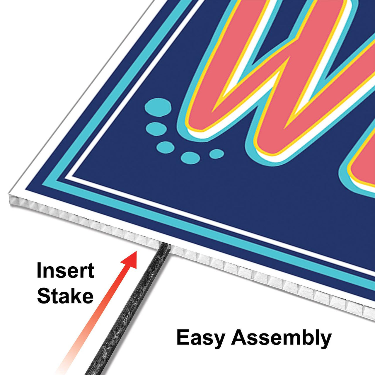 Bulk Plastic Jumbo We Will Miss You! Yard Sign (Case of 6) by Beistle