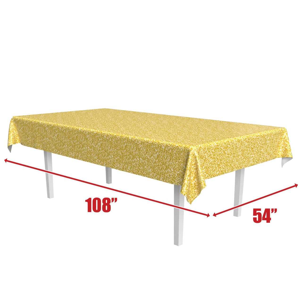 Bulk Printed Sequined Tablecover - Gold (Case of 12) by Beistle