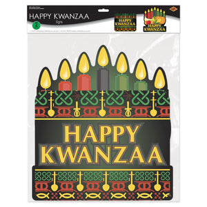 Bulk Happy Kwanzaa Signs (Case of 24) by Beistle