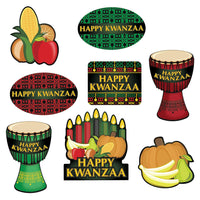Bulk Happy Kwanzaa Cutouts (Case of 96) by Beistle