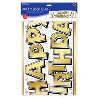 Bulk Plastic Jumbo Happy Birthday Yard Sign (Case of 6) by Beistle