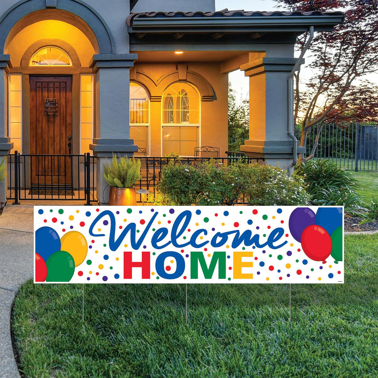 Bulk Plastic Jumbo Welcome Home Yard Sign (Case of 6) by Beistle