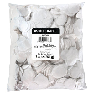 Bulk Bulk Tissue Confetti - White (12 Packages) by Beistle
