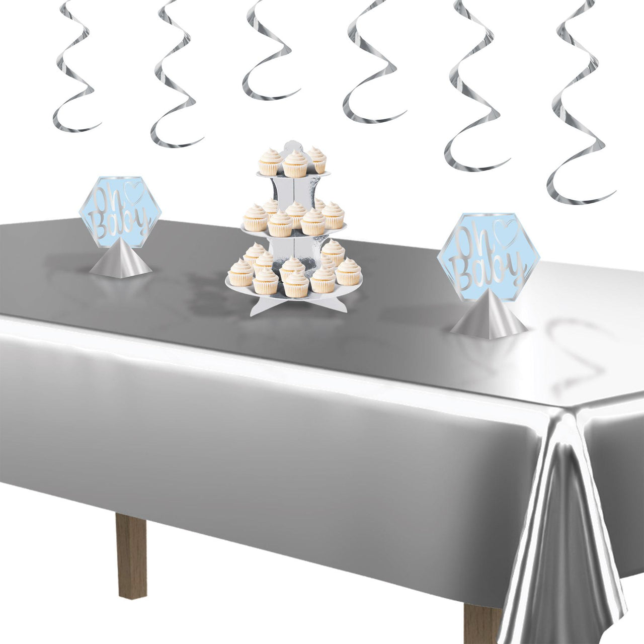 Bulk Metallic Rectangular Tablecover - Silver (Case of 12) by Beistle