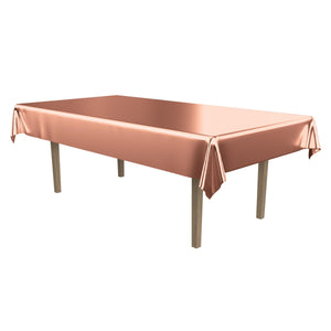 Rose Gold Metallic Party Rectangular Tablecover (12 Packages)
