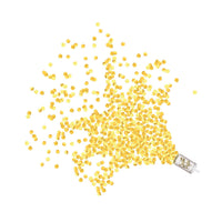 Beistle Push Up Party Confetti Poppers - gold (4/Pkg)
