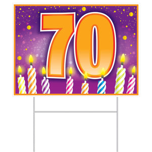 Beistle Plastic 70th Birthday Party Yard Sign