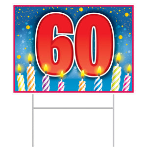 Beistle Plastic 60th Birthday Party Yard Sign