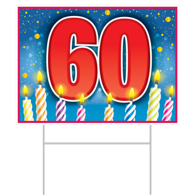 Beistle Plastic 60th Birthday Party Yard Sign