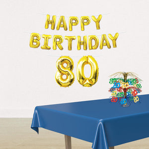 Bulk Happy Birthday  80  Balloon Streamer (Case of 6) by Beistle