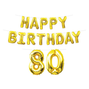 Beistle Happy Birthday Party 80th Balloon Streamer