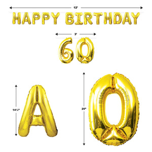 Bulk Happy Birthday  60  Balloon Streamer (Case of 6) by Beistle