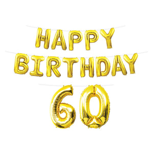 Beistle Happy Birthday Party 60th Balloon Streamer