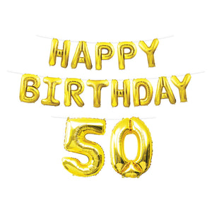 Beistle Happy Birthday Party 50th Balloon Streamer