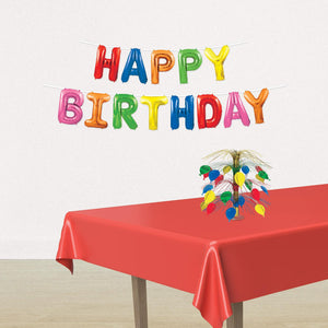 Bulk Happy Birthday Balloon Streamer - Multi-Color (Case of 6) by Beistle