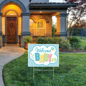 Bulk Plastic Welcome Baby Yard Sign (Case of 6) by Beistle