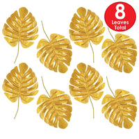 Bulk Fabric Gold Palm Leaves (Case of 24) by Beistle