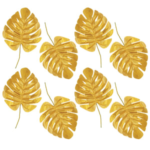 Bulk Fabric Gold Palm Leaves (Case of 24) by Beistle