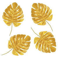 Beistle Luau Party Fabric Gold Palm Leaves (4/Pkg)