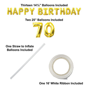 Bulk Happy Birthday  70  Balloon Streamer (Case of 6) by Beistle