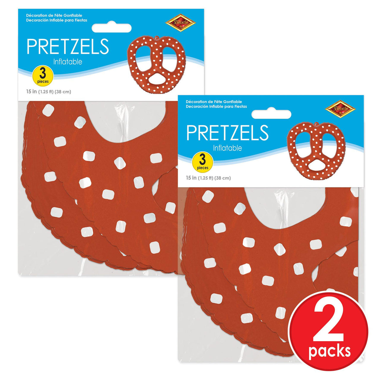 Bulk Inflatable Pretzels (Case of 18) by Beistle