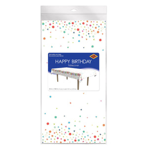 Bulk Happy Birthday Tablecover (Case of 12) by Beistle