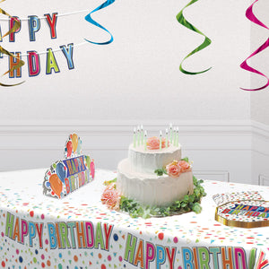 Bulk 3-D Foil Happy Birthday Centerpiece (Case of 12) by Beistle