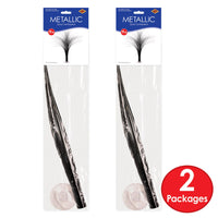 Bulk Metallic Spray Centerpiece - black & silver (Case of 6) by Beistle