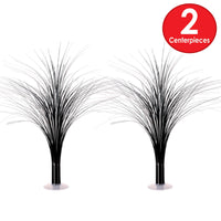 Bulk Metallic Spray Centerpiece - black & silver (Case of 6) by Beistle