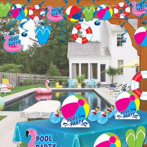 Bulk Pool Party Cutouts (Case of 96) by Beistle