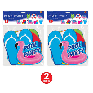 Bulk Pool Party Cutouts (Case of 96) by Beistle